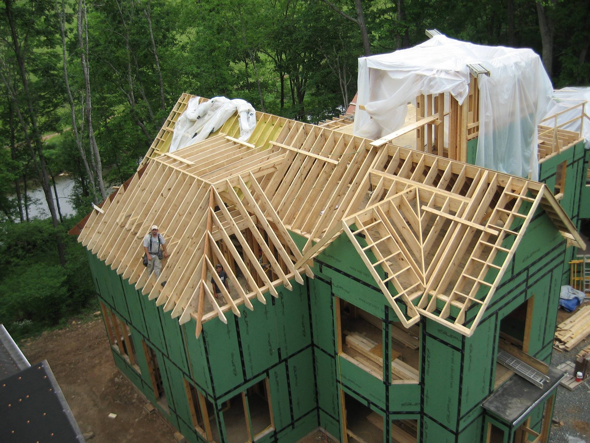 Casa construccion bastidores madera