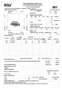 Declaración Jurada Revaluo Formulario 901 ARBA provincia de Buenos Aires